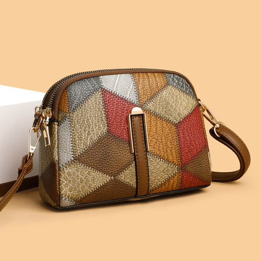 Fashion Double - Zipper Crossbody Bag - ZMYD195872502BY