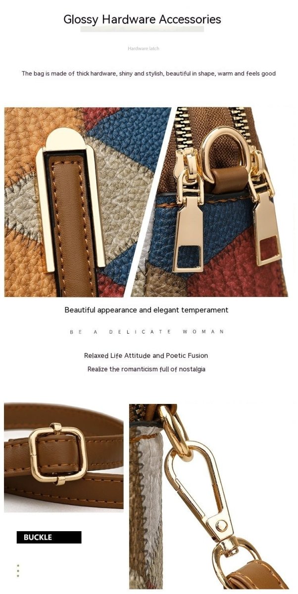 Fashion Double - Zipper Crossbody Bag - ZMYD195872501AZ
