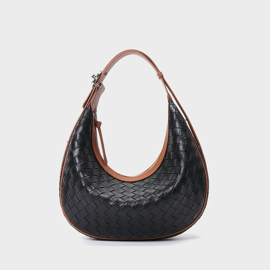 Design Niche Genuine Leather Woven Bag - ZMYD203716304DW