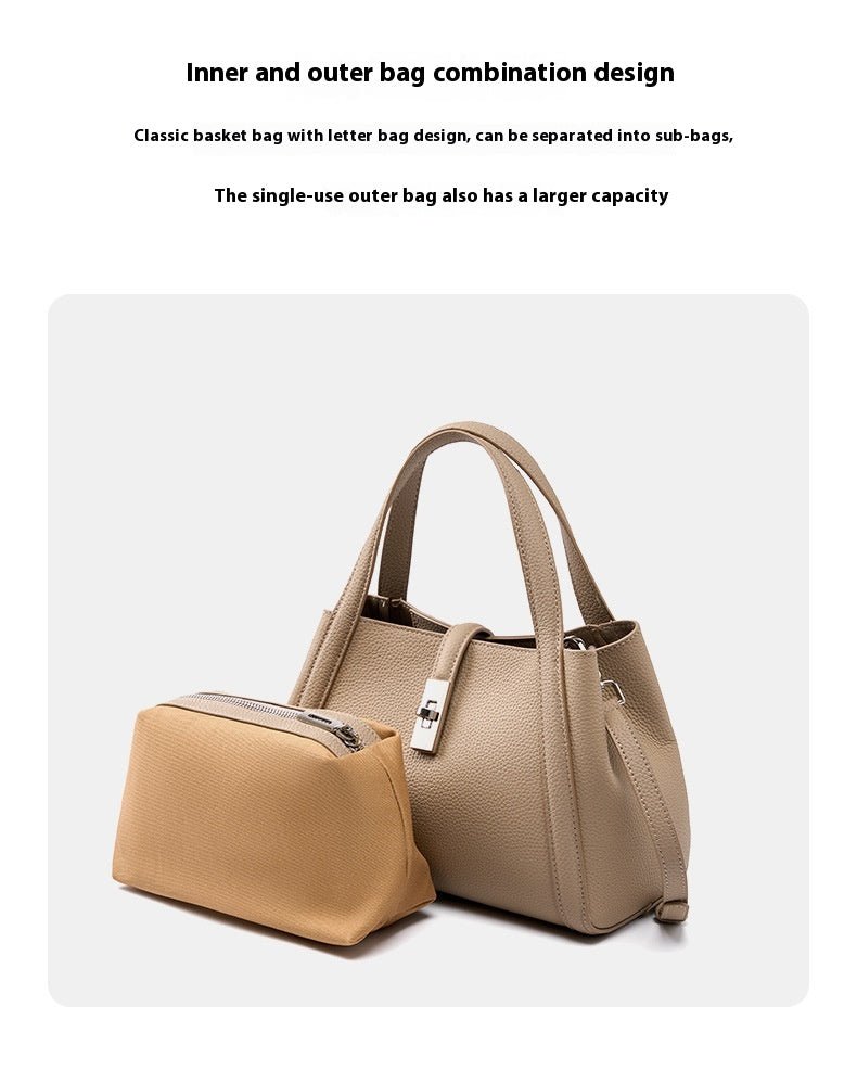 Korean - style Large - capacity Leather Handbag - ZMNS204550701AZ