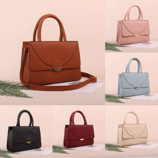 Tote Casual Leather Handbag - TCLH - PNK - GF - ZAM