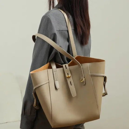 Retro Genuine Leather Portable Shoulder Bag - ZMNS213344404DW